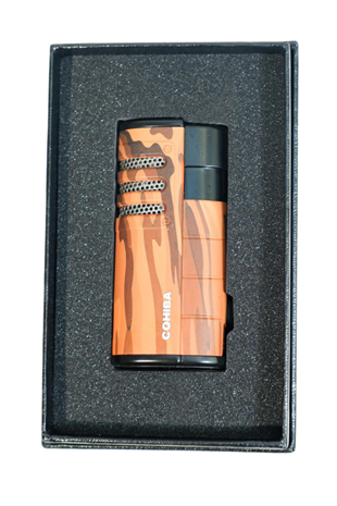Cohiba 3 Torch Pürmüz Delicili Kamuflaj Desenli Kahverengi Puro Çakmağı