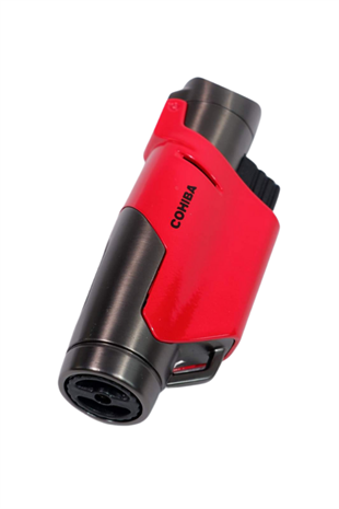 Cohiba 3 Torch Pürmüz Kırmızı - Gunmetal Puro Çakmağı