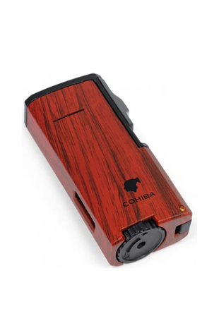 Cohiba 3 Torch Pürmüz Ahşap Desenli Puro Çakmağı