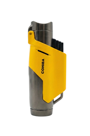 Cohiba 3 Torch Pürmüz Sarı - Gunmetal Puro Çakmağı