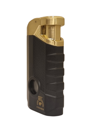 Cohiba 55. Yıl Özel Üretim Dahili Delicili 3 Torch Pürmüz Siyah-Gold Puro Çakmağı