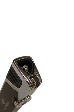 Cohiba Gümüş-Gunmetal Dahili Delicili 3 Torch Pürmüz Puro Çakmağı
