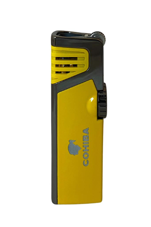 Cohiba Gunmetal-Sarı Dahili Delicili 3 Torch Pürmüz Puro Çakmağı