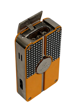 Cohiba Sarı 3 Torch Pürmüz Puro Çakmağı Siyah-Beyaz Detaylı