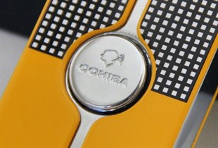 Cohiba Sarı 3 Torch Pürmüz Puro Çakmağı Siyah-Beyaz Detaylı