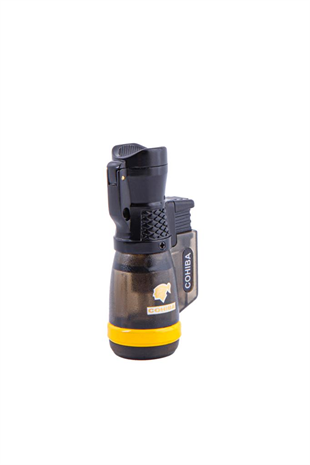 Cohiba Üç Torch Pürmüz Siyah-Sarı Puro Çakmağı