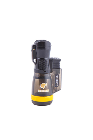 Cohiba Üç Torch Pürmüz Siyah-Sarı Puro Çakmağı