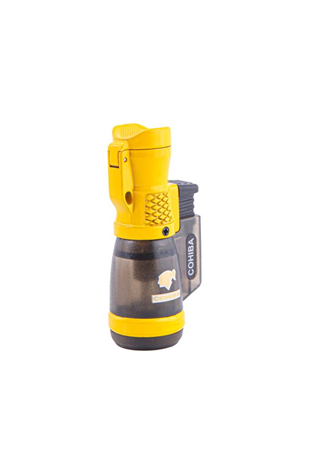 Cohiba Üç Torch Pürmüz Sarı-Siyah Puro Çakmağı