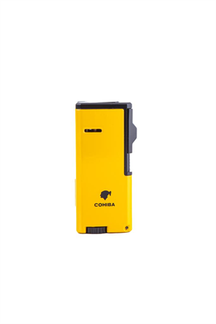Cohiba Üç Torch Pürmüz Sarı-Siyah Puro Çakmağı