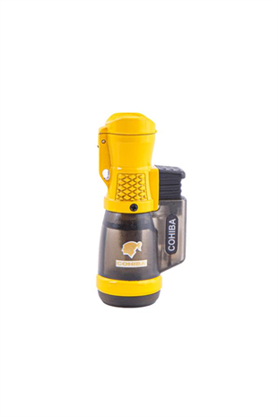 Cohiba Üç Torch Pürmüz Sarı-Siyah Puro Çakmağı