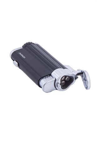 Parmida 3 Torch Pürmüz Siyah-Gümüş Puro Çakmağı