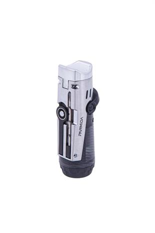 Parmida 3 Torch Pürmüz Siyah-Gümüş Puro Çakmağı