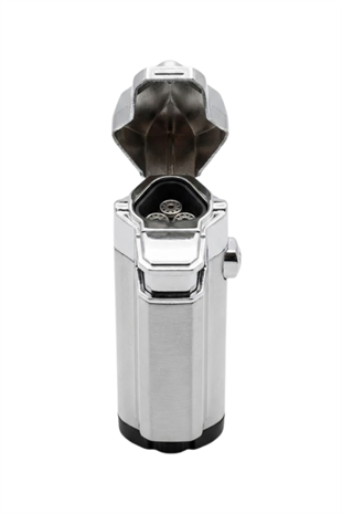 Parmida 3 Torch Pürmüz Gümüş Metal Puro Çakmağı