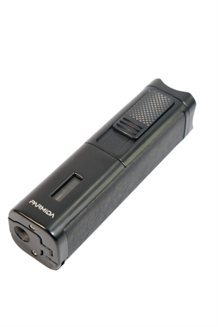 Parmida 3 Torch Pürmüz Sehpalı Gövdesi Deri Siyah Metal Puro Çakmağı