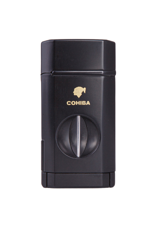 Cohiba 3 Torch Pürmüz Siyah Dahili V Kesicili Metal Puro Çakmağı