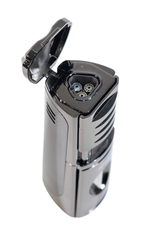 Parmida 3 Torch Pürmüz Kesici & Delicili Gunmetal Metal Puro Çakmağı