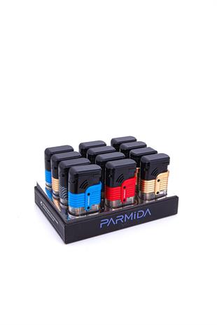 Parmida 3 Torch Pürmüz Kırmızı-Siyah Puro Çakmağı