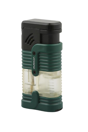 Parmida 3 Torch Pürmüz Yeşil-Siyah Puro Çakmağı