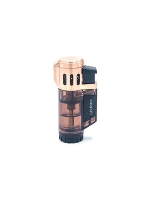 Parmida 3 Torch Pürmüz Altın-Siyah Puro Çakmağı