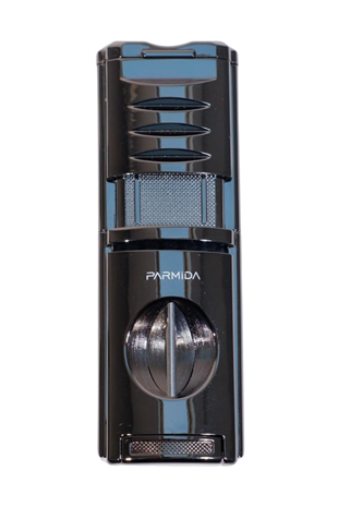 Parmida 3 Torch Pürmüz Kesici & Delicili Gunmetal Metal Puro Çakmağı