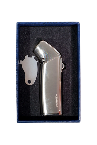 Parmida 3 Torch Pürmüz Gümüş Metal Puro Çakmağı
