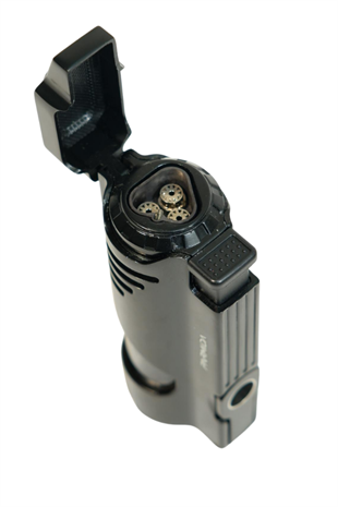 Parmida 3 Torch Pürmüz Delicili Siyah Metal Puro Çakmağı