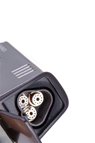 Parmida 3 Torch Pürmüz Gunmetal-Siyah Metal Puro Çakmağı