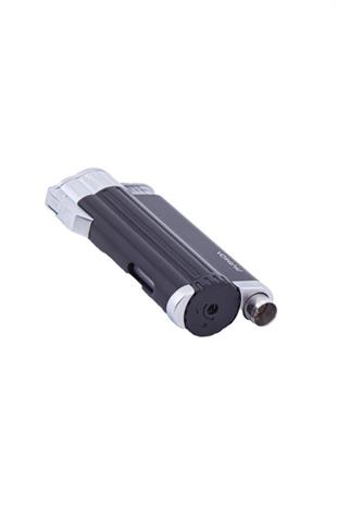 Parmida 3 Torch Pürmüz Siyah-Gümüş Puro Çakmağı