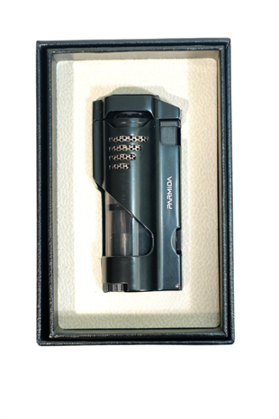 Parmida 3 Torch Pürmüz Delicili Siyah Metal Puro Çakmağı