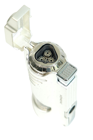 Parmida 3 Torch Pürmüz Delicili Beyaz Metal Puro Çakmağı