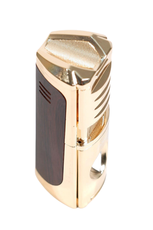 Parmida 3 Torch Pürmüz Kesici & Delicili Gold Metal Puro Çakmağı