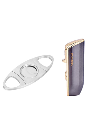 Parmida Gunmetal Üç Torch Pürmüz Çakmak Ve Metal Kesici Set