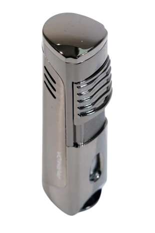 Parmida Üç Torch Pürmüz Gunmetal Delicili Metal Puro Çakmağı