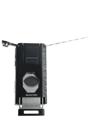 Quantoro Üç Torch Pürmüz Easy S/İğneli/Delicili Siyah Metal Puro Çakmağı