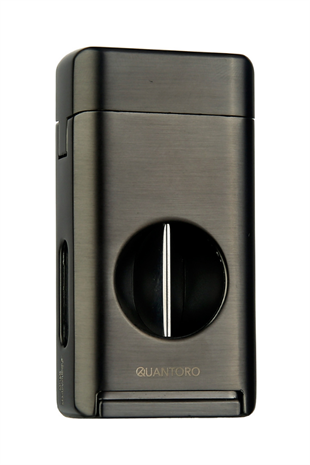 Quantoro Üç Torch V Kesicili Gunmetal Metal Puro Çakmağı