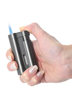 Quantoro 3 Torch Pürmüz Gunmetal Metal Puro Çakmağı