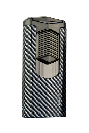 Quantoro 3 Torch Pürmüz Siyah-Karbon Metal Puro Çakmağı