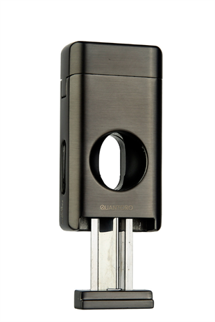 Quantoro Üç Torch V Kesicili Gunmetal Metal Puro Çakmağı