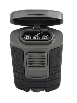 Xikar Tactical Triple Lighter Black Gunmetal Puro Çakmağı