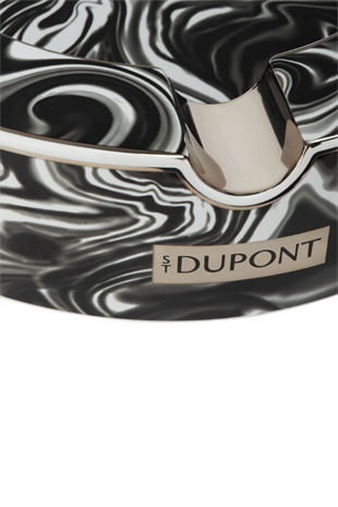 S.T. Dupont Zebra Desenli Siyah Beyaz Porselen Üçlü Puro Küllüğü 6725