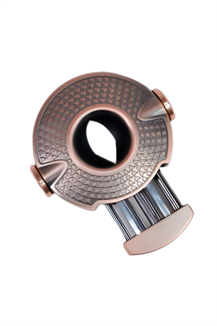 Parmida Bronz İşlemeli Çark Mekanizmalı V-Cut Puro Makası Kesici