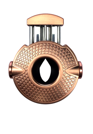 Parmida Rose Gold İşlemeli Çark Mekanizmalı V-Cut Puro Makası Kesici