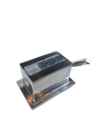 PQ Gümüş Masa Tipi 4 Fonksiyonlu Metal Puro Makası Kesici