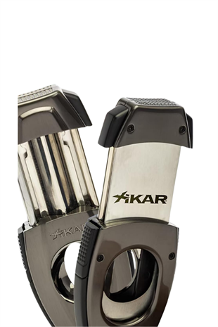 Xikar Flip Dual Gunmetal V & Düz Puro Makası Kesici