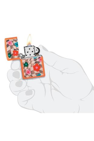 Zippo Çakmak Wavy Flower Design 48718-109162