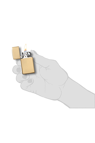 Zippo Çakmak 1654B-000157 High Polish Brass Slim Brass WO/S B