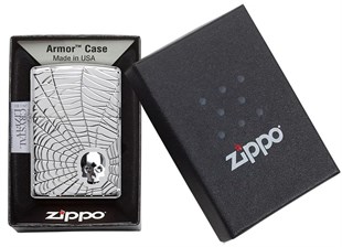 Zippo Çakmak 167 Spider Web Skull Design 29931-075211