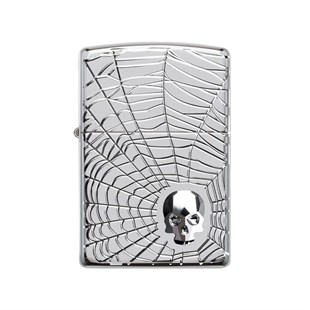 Zippo Çakmak 167 Spider Web Skull Design 29931-075211