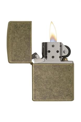 Zippo Çakmak 201FB-000117 Reg Flat Btm Antique Bras