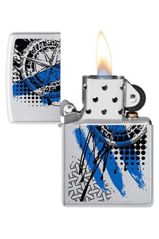 Zippo Çakmak 205 Trash Polka Tattoo Compass Design